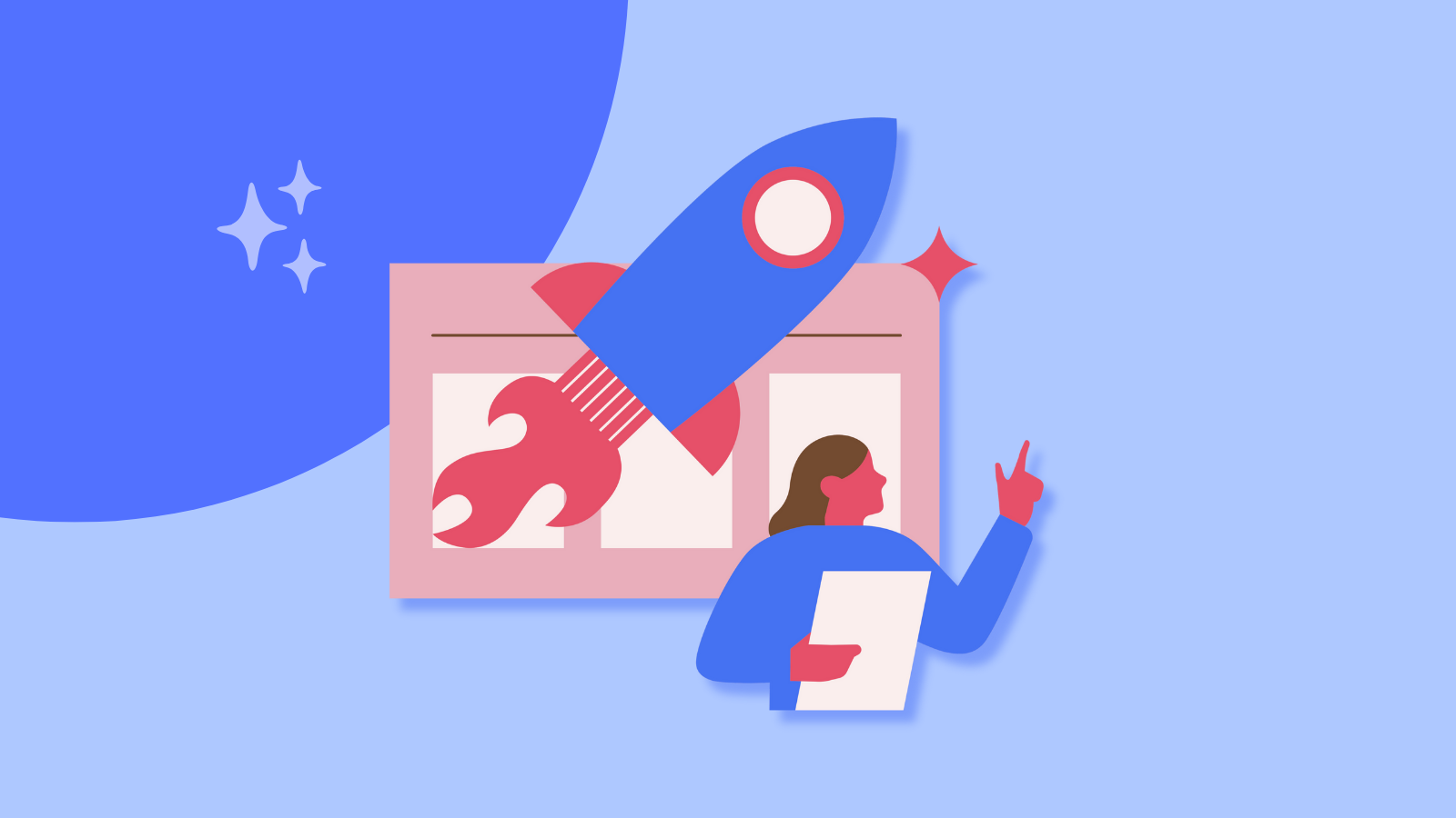 Une interface plateforme erp avec une fusée